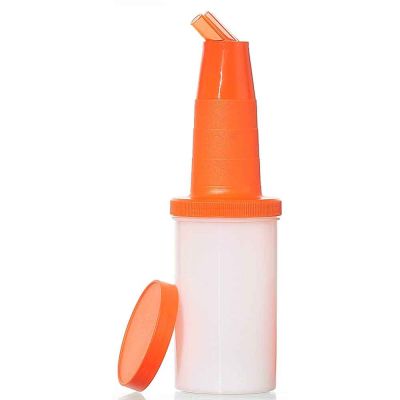 Speed bottle bottiglia versatore con beccuccio arancio per barman 1 litro