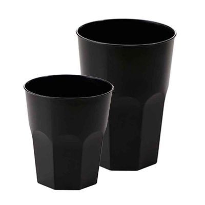 Bicchieri da cocktail in polipropilene nero