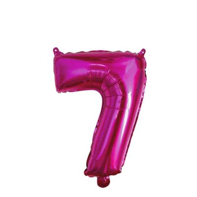 Palloncino Mylar Numero 7 Fucsia Medio 14″ 35 cm