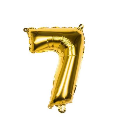 Palloncino Mylar Numero 7 Oro Medio 14″ 35 cm