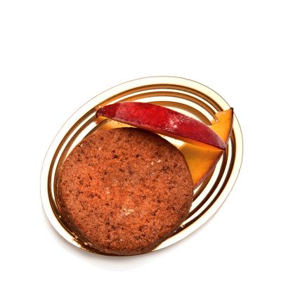 Vassoi finger food monoporzione Mignon oro ovale con pasticcino