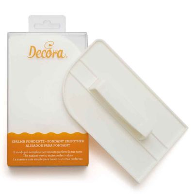 Spatola smoother spalma fondente Decora in plastica bianca 16 x 9,5 cm