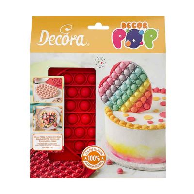 Stampo antiaderente in silicone Decorpop Cuore 18,5x17cm Decora