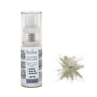 Colorante pump spray glitter argento 10 g