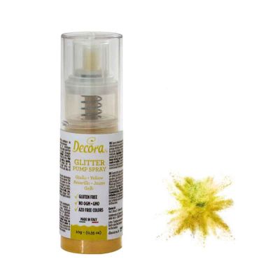 Colorante pump spray glitter giallo 6 g