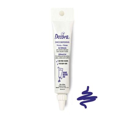 Decorpenna gel glitterato viola 20g