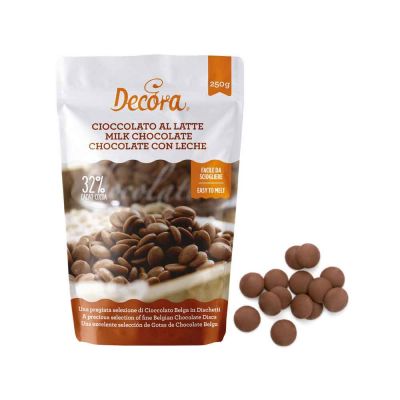 Dischetti di cioccolato al latte Decora da 250 g