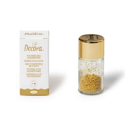 0,125 g Polvere d'oro alimentare 23 kt Decora