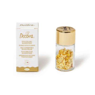 0,125 g Fiocchi d'oro alimentare 23 kt Decora