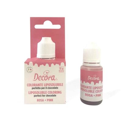 Colorante liquido liposolubile rosa per alimenti 15 g Decora