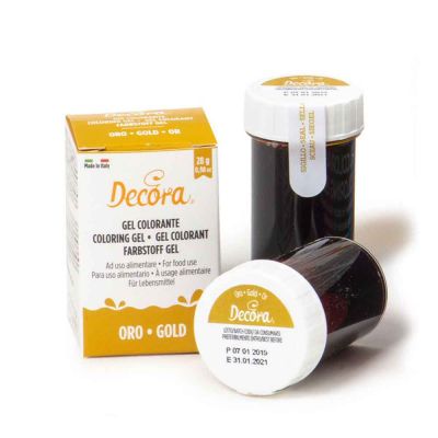 Colorante in gel per alimenti colore intenso giallo oro 28 g Decora