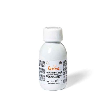 Colorante gel extra bianco colore intenso100 g Decora