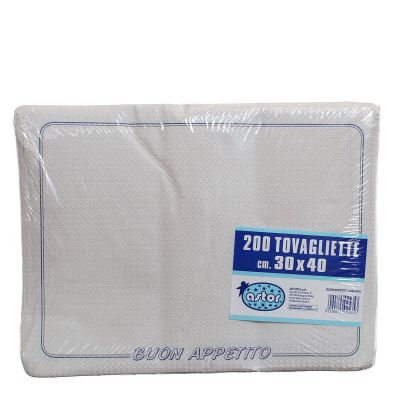 Confezione tovagliette americane usa e getta Astor 30x40 buon appetito azzurro