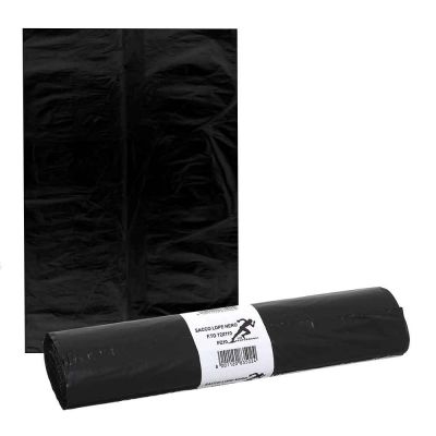 10 Sacchi immondizia resistenti in plastica nera 72 x 110 cm