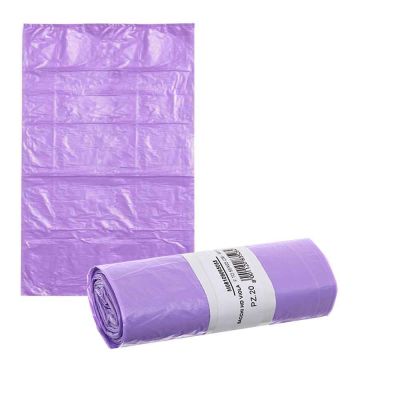 20 Sacchetti immondizia viola in plastica HDPE 55 x 65 cm