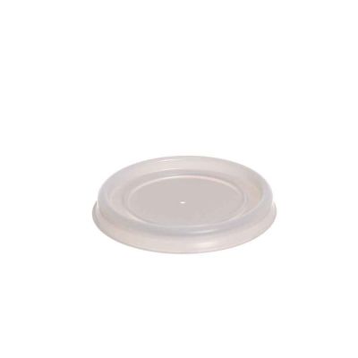 100 Coperchi piani bianco opaco in plastica PS Ø6cm