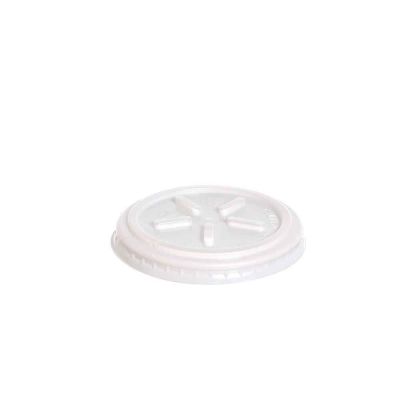 100 Coperchi piani trasparenti opachi in plastica PS Ø8 cm