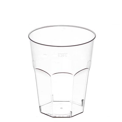 Bicchiere da cocktail piccolo in plastica rigida PS 230ml 