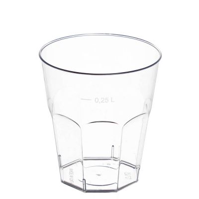 Bicchiere da cocktail 270ml in plastica PS usa e getta trasparente