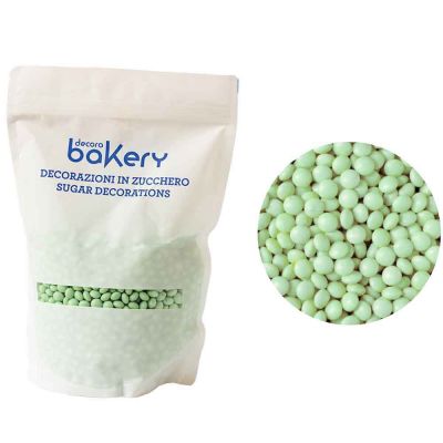 Mini Lenti di cioccolato verde chiaro per cake design 1kg Bakery