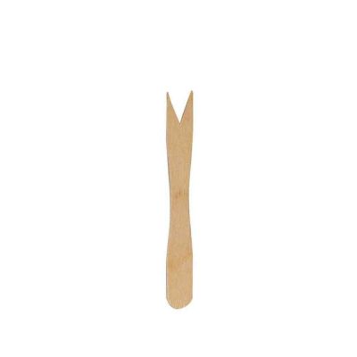 Forchettine di legno per patatine 2 punte 8,5 cm