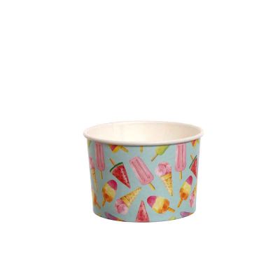 57 Coppette gelato in carta Madeline celesti fantasia 120ml