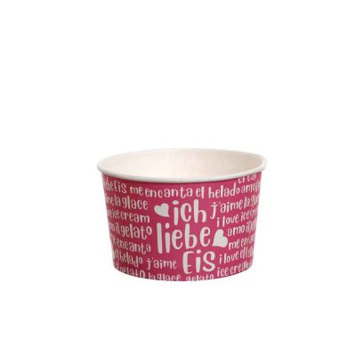 55 Coppette di carta per gelato Funny fucsia 190ml