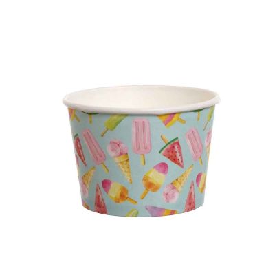 55 Coppette gelato in carta Madeline fantasia celeste 290ml