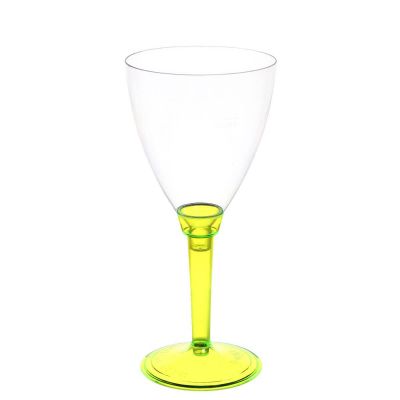 Calici acqua Poloplast gambo lungo giallo fluo