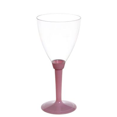 Calici acqua Poloplast gambo lungo rosa