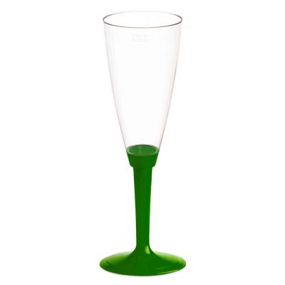 Flutes calici Poloplast gambo lungo verde scuro