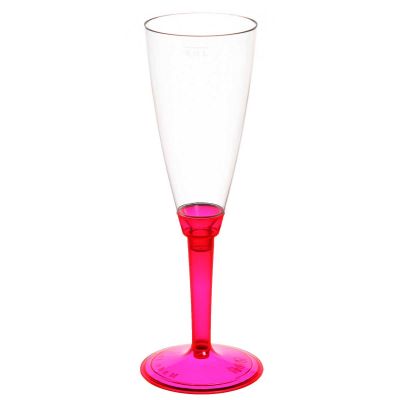 Flutes calici Poloplast gambo lungo fucsia fluo