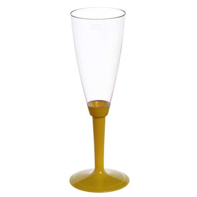 Flutes calici Poloplast gambo lungo giallo