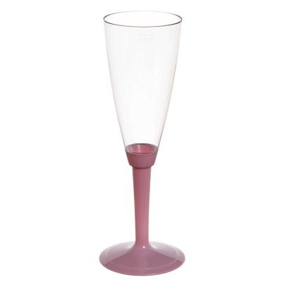 Flutes calici Poloplast gambo lungo rosa