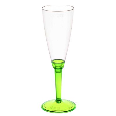 Flutes calici Poloplast gambo lungo verde fluo
