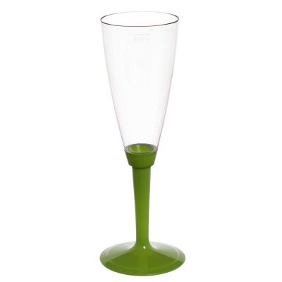 Flutes calici Poloplast gambo lungo verde