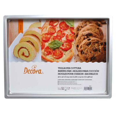 Teglia professionale per forno in alluminio rettangolare 30x40 h 2,5 cm