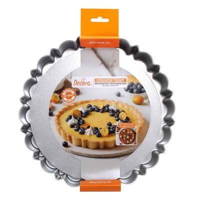 Stampo tondo per crostata Design fondo mobile antiaderente Ø25 x h 3 cm