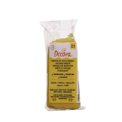 Pasta di zucchero giallo per copertura 100 g Decora