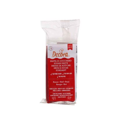 Pasta di zucchero rosso per copertura 100 g Decora