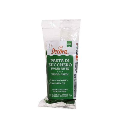 Pasta di zucchero verde per copertura 100 g Decora