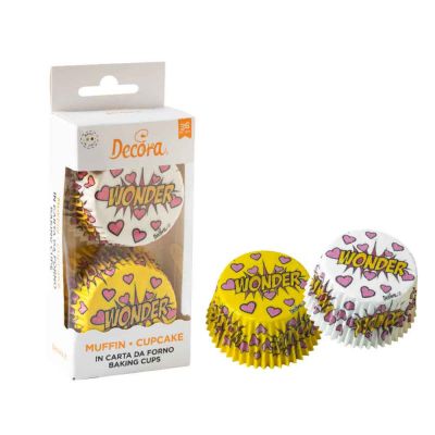 Confezione 36 Pirottini in carta Wonder per cottura muffin Ø5 x h 3,2 cm