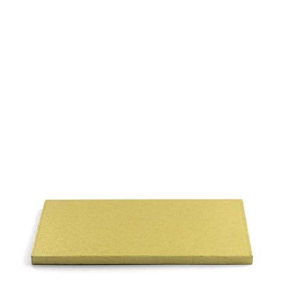 Cakeboard vassoio Sottotorta rettangolare rivestito dorato 30 x 40 h 1,2 cm