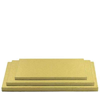 Cakeboard vassoio Sottotorta rettangolare rivestito dorato 40 x 50 h 1,2 cm