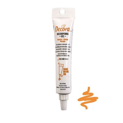 Decorpenna gel glitterato arancio 20g