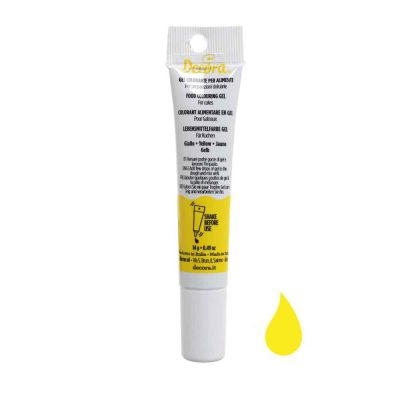 Gel colorante giallo limone per alimenti 14 g Decora