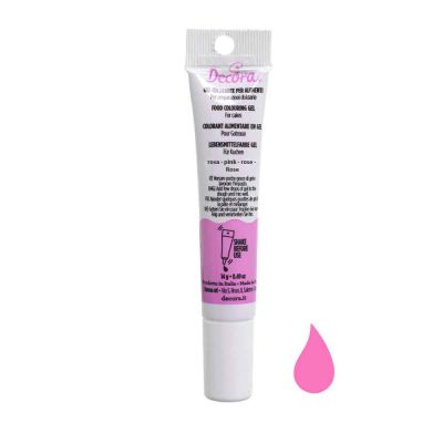 Gel colorante rosa per alimenti 14 g Decora