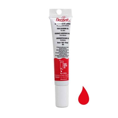 Gel colorante rosso per alimenti 14 g Decora