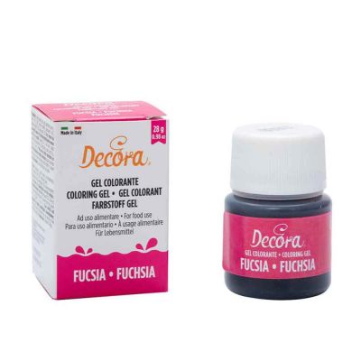 Colorante in gel per alimenti colore intenso fucsia 28 g Decora