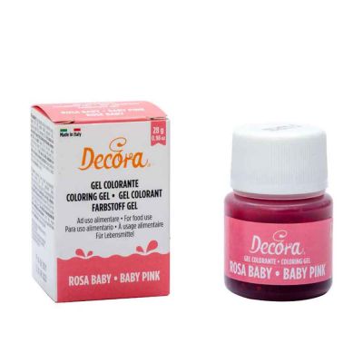 Colorante in gel per alimenti colore intenso rosa baby 28 g Decora